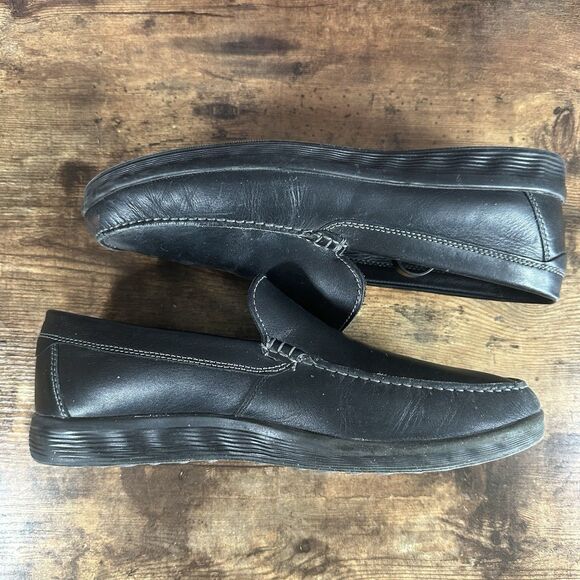 Ecco S-Lite Moc Loafers Mens Size 44 US 10-10.5 Black Leather Slip On Shoes - Picture 5 of 8